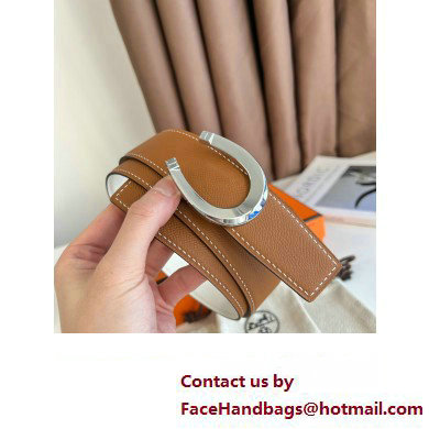 Hermes Luck belt buckle  &  Reversible leather strap 38 mm 07 2023